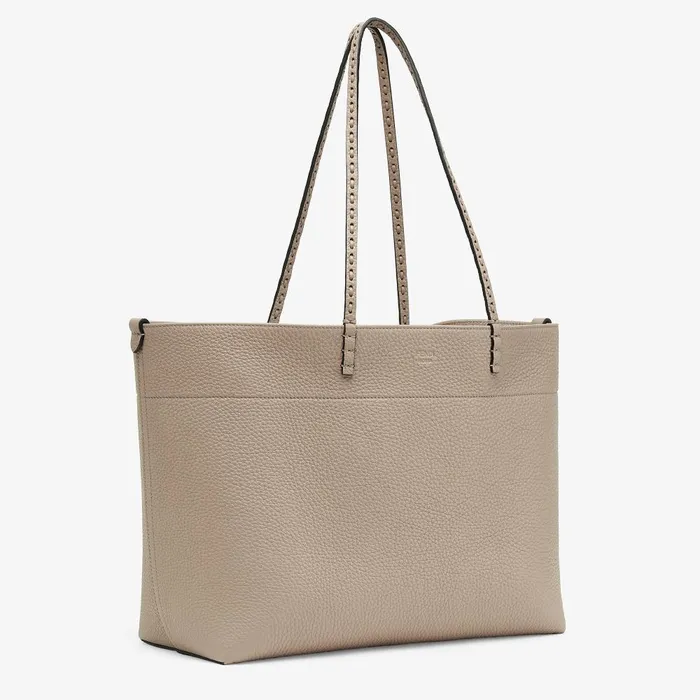 Fendi Tote Bags Medium Roll Bag Dove Gray Selleria Shopper With 218 Handsewn Topstitches 8211 Women