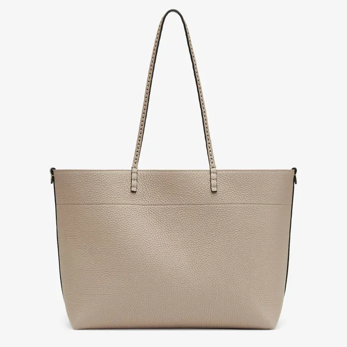 Fendi Tote Bags Medium Roll Bag Dove Gray Selleria Shopper With 218 Handsewn Topstitches 8211 Women