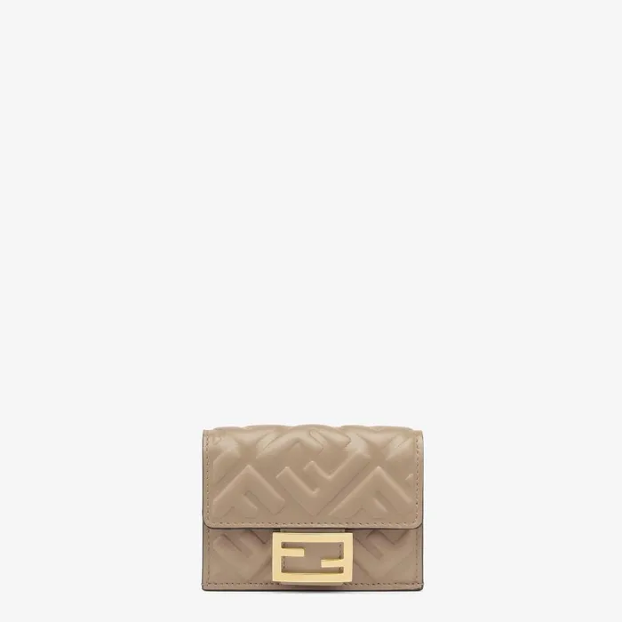 Fendi Wallets Baguette Micro Trifold Dove Gray Nappa Leather Wallet 8211 Women Fendi Wallets Baguette Micro Trifold Dove Gray Nappa Leather Wallet 8211 Women