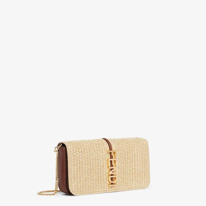 Fendi Wallets On Chain Fendigraphy Wallet On Chain Beige Cotton Fiber Wallet 8211 Women