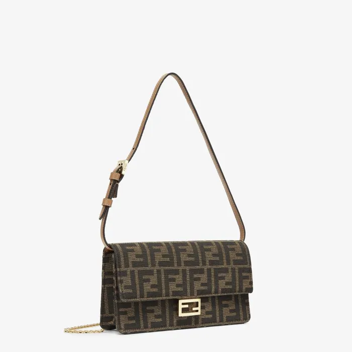 Fendi Wallets On Chain Wallet On Chain Baguette Brown FF Fabric Wallet 8211 Women