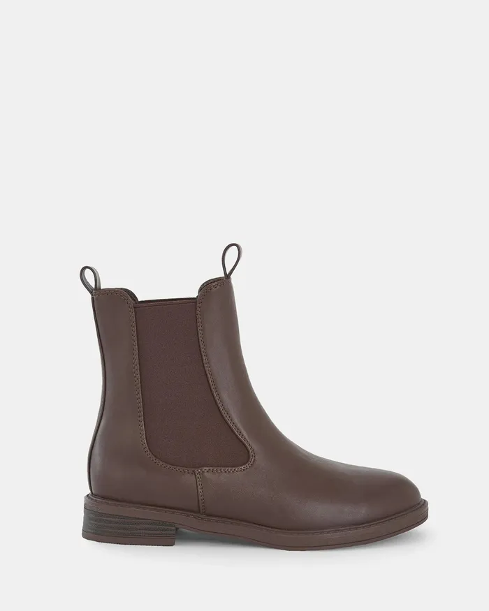Flat Boots DAMO MILK CHOCOLATE Slip On Boots NOVO Shoes Women