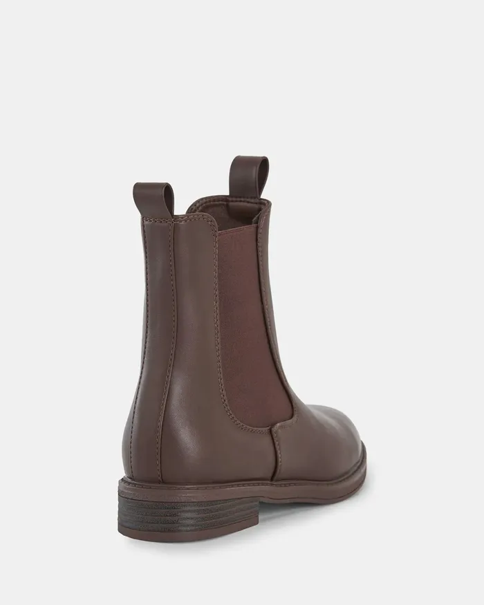 Flat Boots DAMO MILK CHOCOLATE Slip On Boots NOVO Shoes Women
