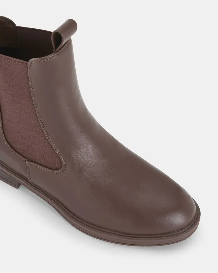 Flat Boots DAMO MILK CHOCOLATE Slip On Boots NOVO Shoes Women
