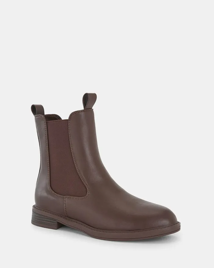 Flat Boots DAMO MILK CHOCOLATE Slip On Boots NOVO Shoes Women