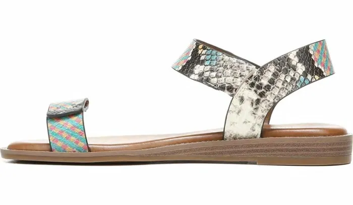 Flat Sandals Women Franco Sarto Franco Geranio Sandal Yellow Snake Faux Leather