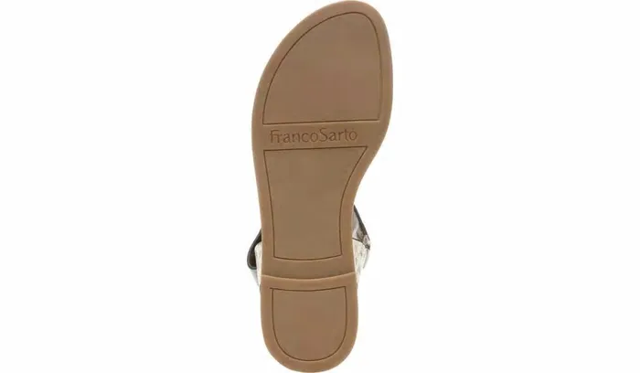 Flat Sandals Women Franco Sarto Franco Geranio Sandal Yellow Snake Faux Leather