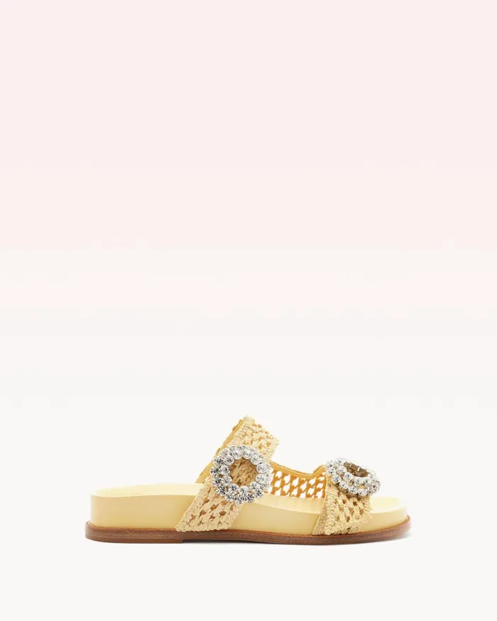 Flats Women Alexandre Birman Salma Raffia Crystal Natural Naja