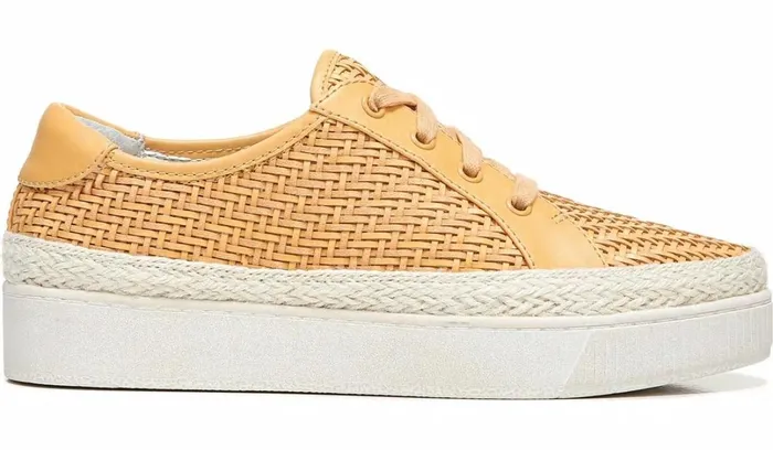 Flats Women Franco Sarto Franco Hyria Platform Sneaker Cantaloupe Woven Leather