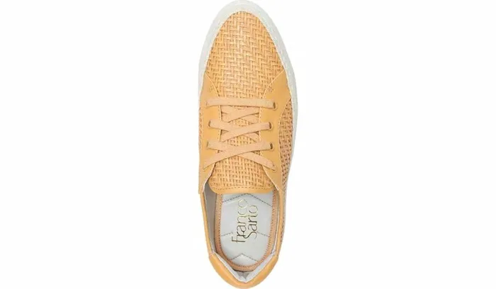 Flats Women Franco Sarto Franco Hyria Platform Sneaker Cantaloupe Woven Leather