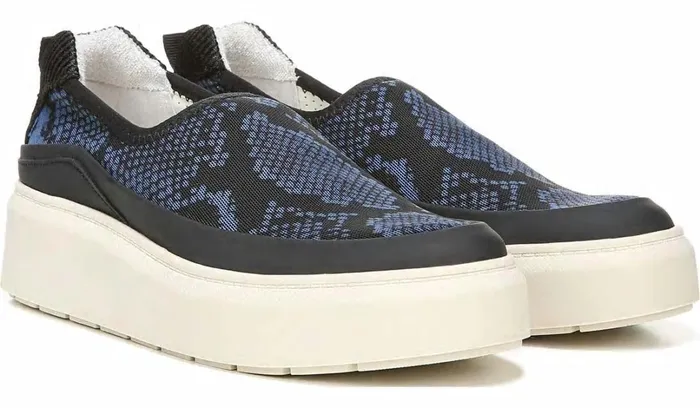 Flats Women Franco Sarto Franco Lin Platform Slip On Sneaker Blue Fabric