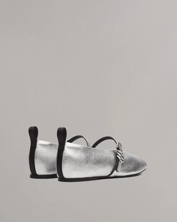 Flats Women Rag and Bone Spire Mary Jane Shoes Silver