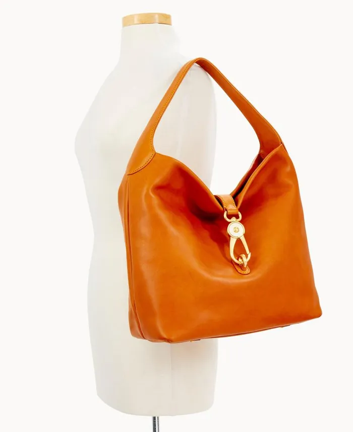 Florentine Logo Lock Shoulder Bag Natural Woman Dooney and Bourke Shoulder Bags Florentine Logo Lock Shoulder Bag Natural Woman Dooney and Bourke Shoulder Bags