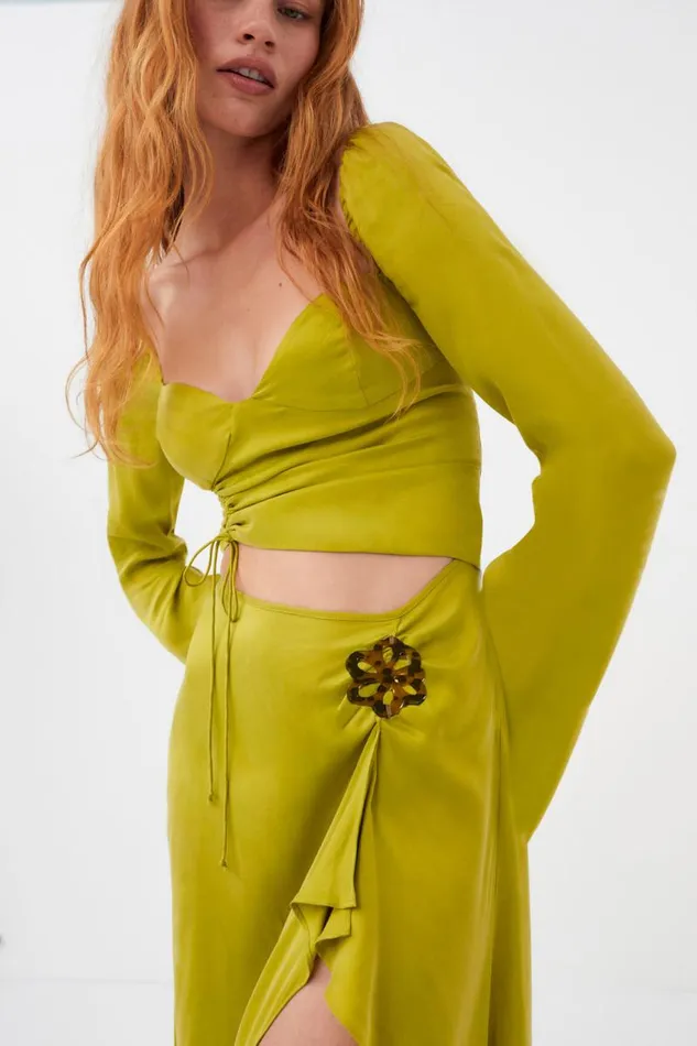 For Love and Lemons Dresses Allie Midi Dress Green 8211 Women For Love and Lemons Dresses Allie Midi Dress Green 8211 Women