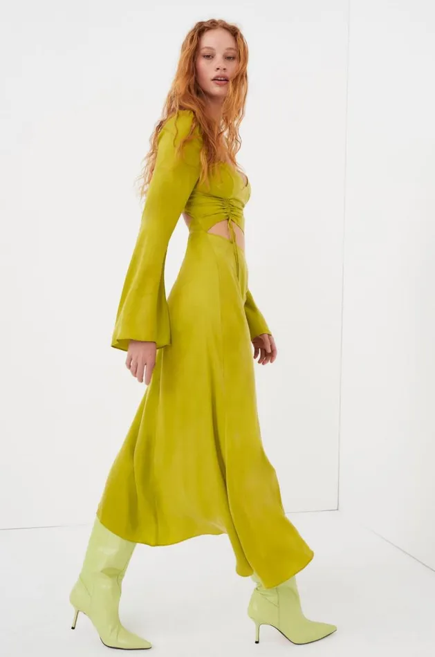 For Love and Lemons Dresses Allie Midi Dress Green 8211 Women For Love and Lemons Dresses Allie Midi Dress Green 8211 Women