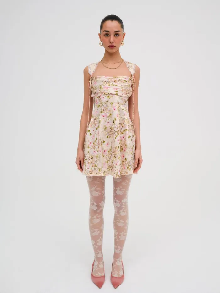 For Love and Lemons Dresses Holland Mini Dress Neutral 8211 Women