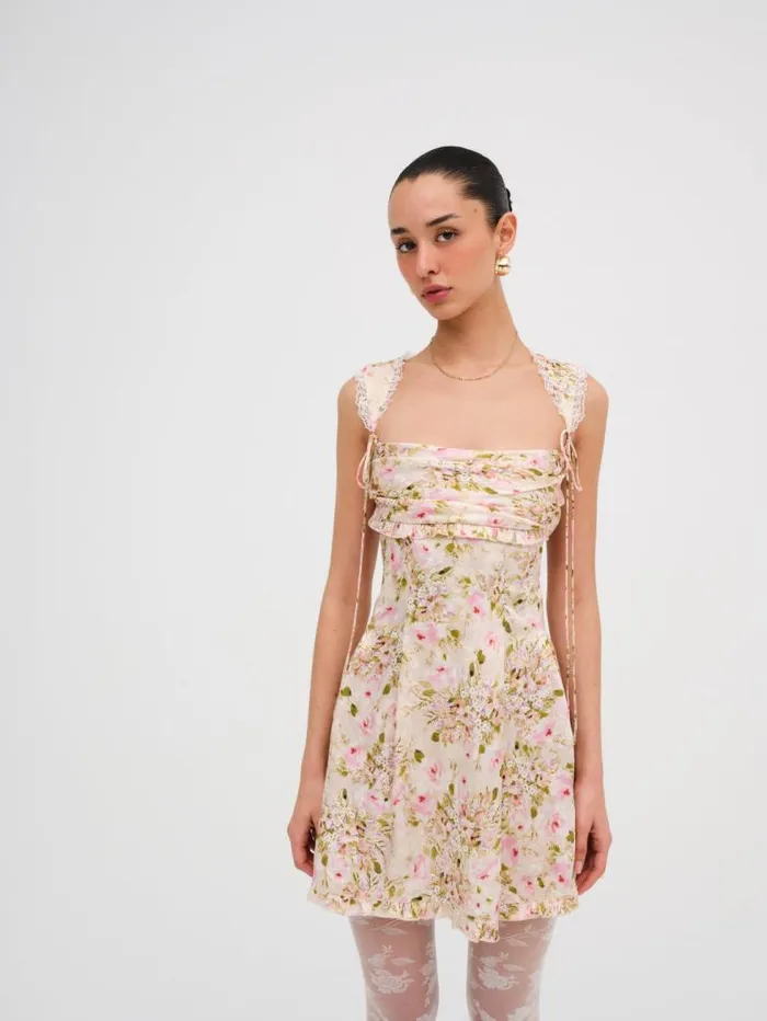 For Love and Lemons Dresses Holland Mini Dress Neutral 8211 Women