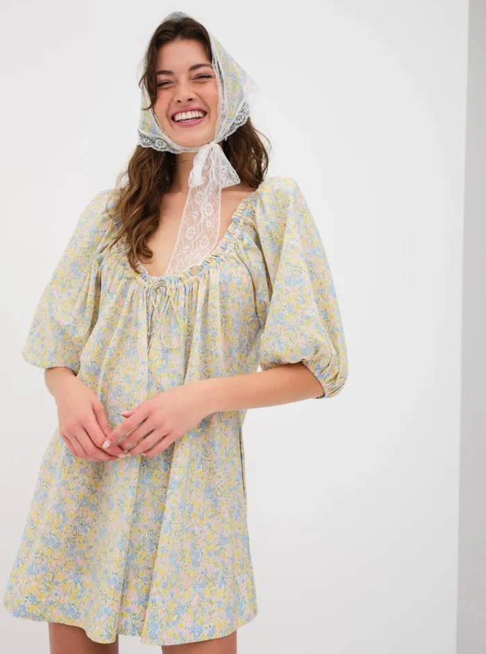 For Love and Lemons Dresses Merian Mini Dress Green 8211 Women