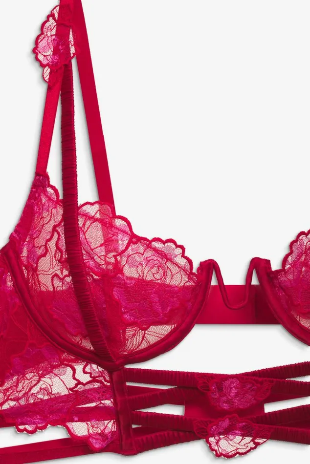 For Love and Lemons Lingerie Cordelia Lace Bustier Red 8211 Women For Love and Lemons Lingerie Cordelia Lace Bustier Red 8211 Women