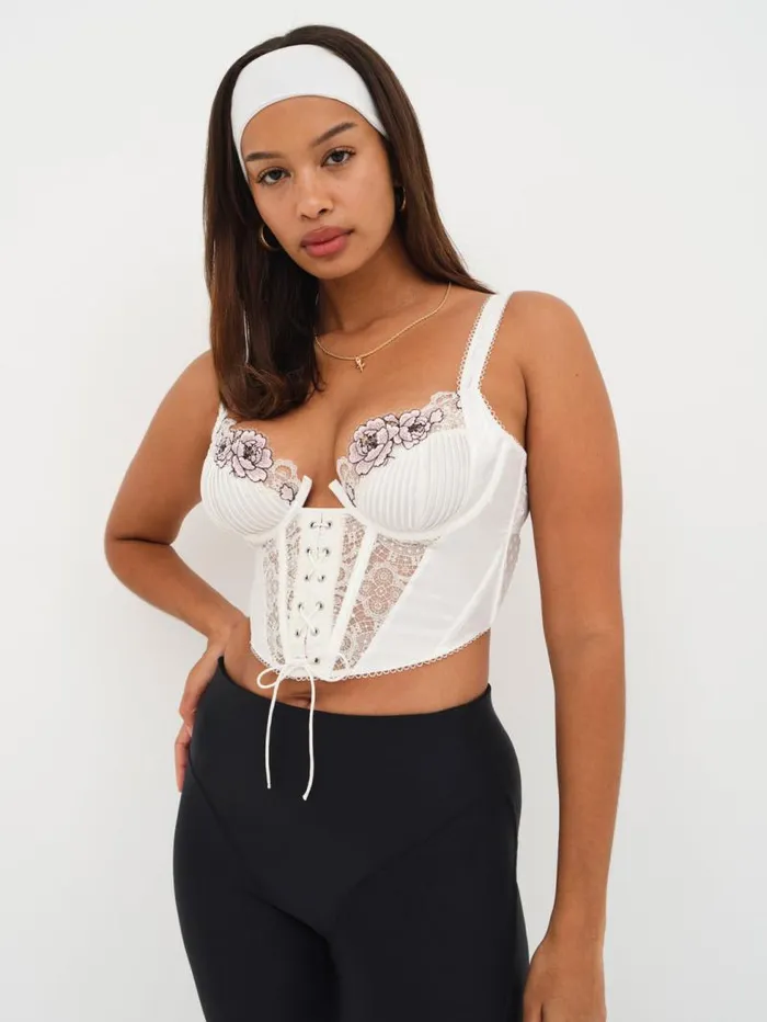 For Love and Lemons Lingerie Marit Bustier White 8211 Women For Love and Lemons Lingerie Marit Bustier White 8211 Women