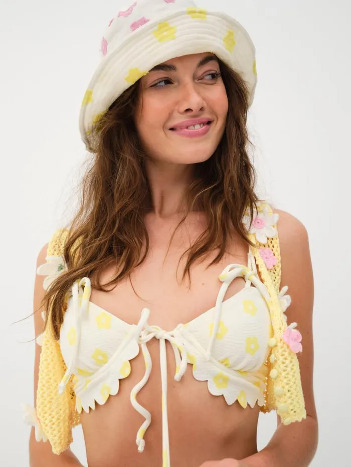 For Love and Lemons Swim Dana Swim Top Yellow 8211 Women