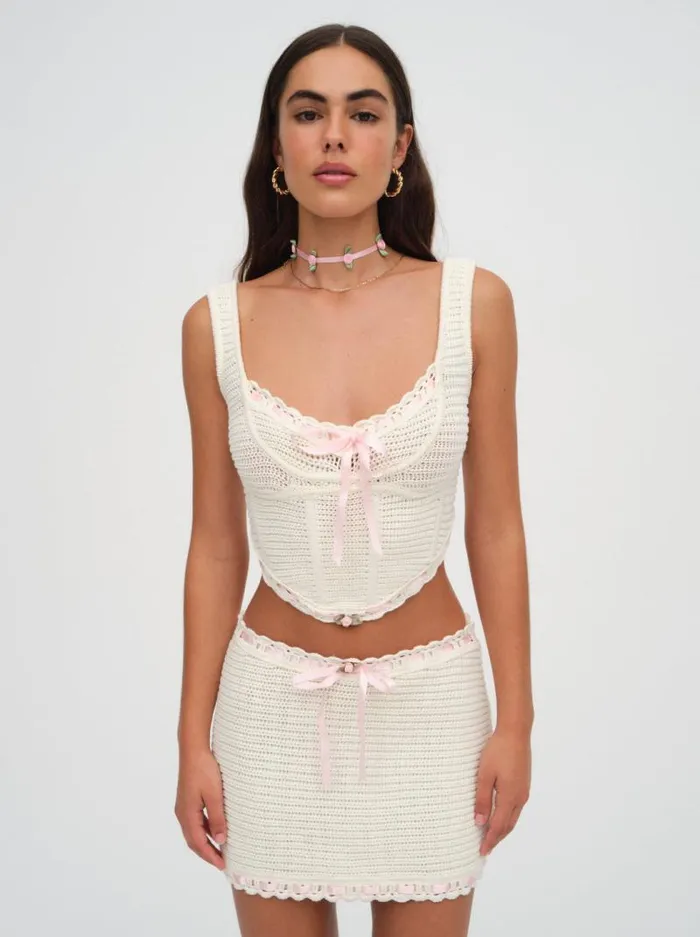 For Love and Lemons Tops Olina Crochet Top Ivory 8211 Women For Love and Lemons Tops Olina Crochet Top Ivory 8211 Women