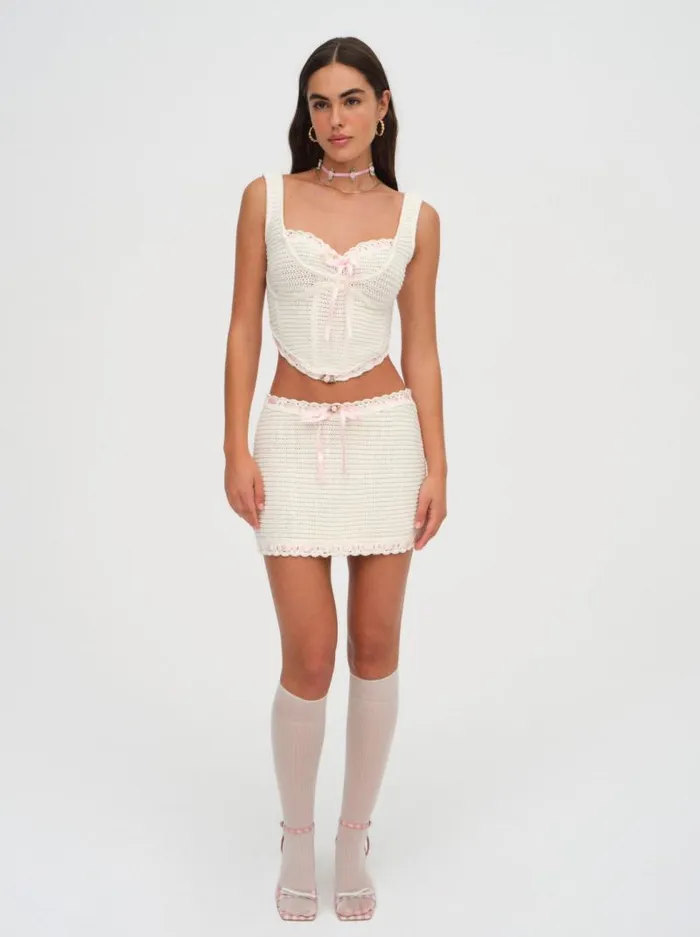 For Love and Lemons Tops Olina Crochet Top Ivory 8211 Women For Love and Lemons Tops Olina Crochet Top Ivory 8211 Women