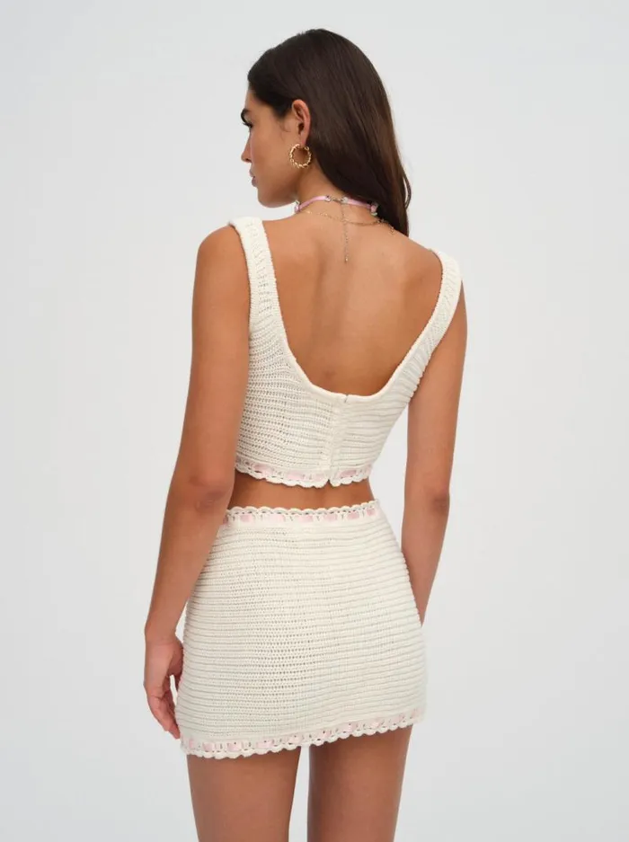 For Love and Lemons Tops Olina Crochet Top Ivory 8211 Women For Love and Lemons Tops Olina Crochet Top Ivory 8211 Women