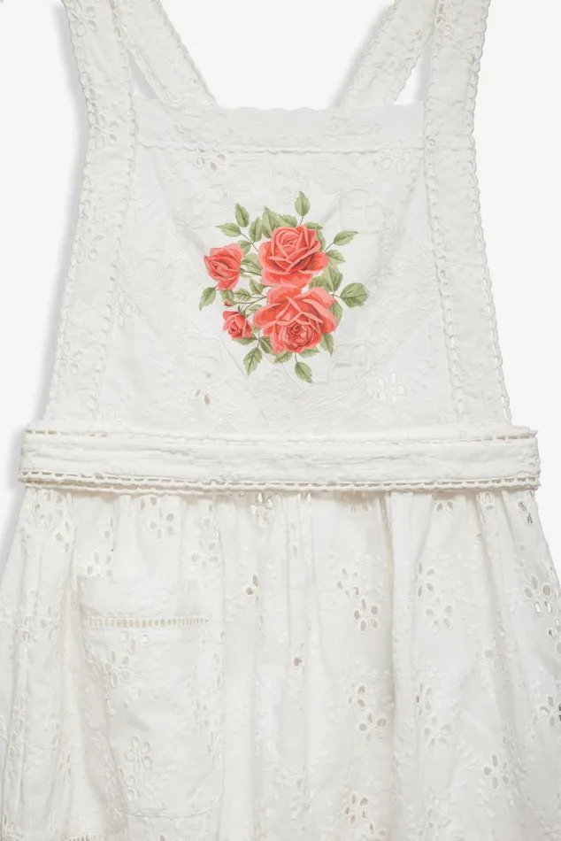 For Love and Lemons Tops Rose Embroidered Apron White 8211 Women For Love and Lemons Tops Rose Embroidered Apron White 8211 Women