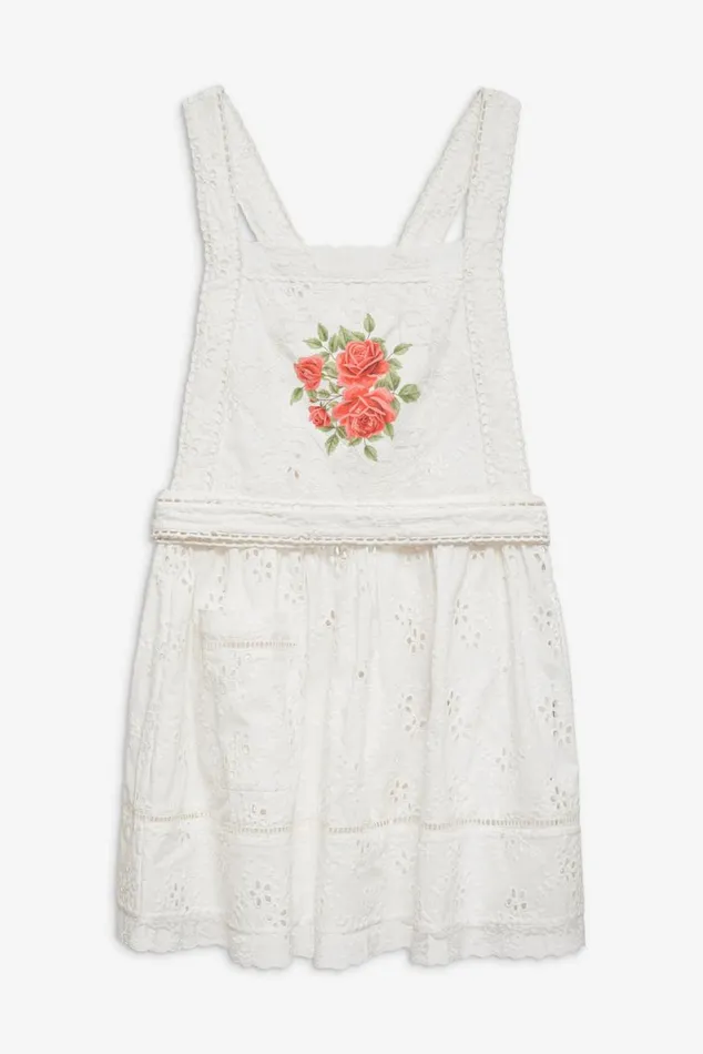 For Love and Lemons Tops Rose Embroidered Apron White 8211 Women For Love and Lemons Tops Rose Embroidered Apron White 8211 Women