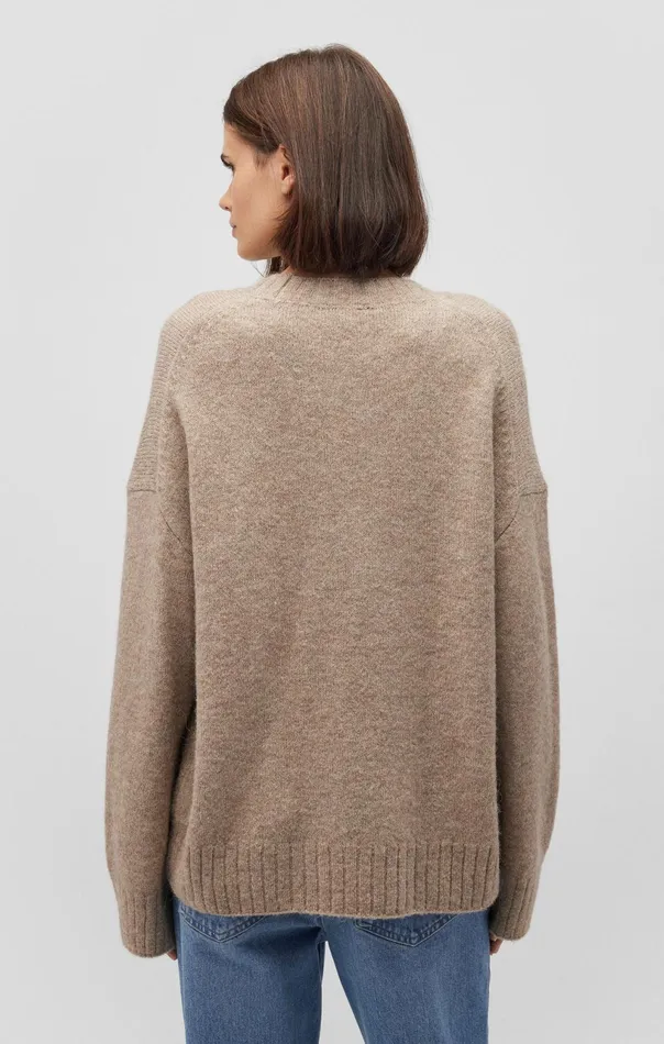 Fuzzy Sweater In Cobblestone Melange Women Mavi Jeans Sweaters Fuzzy Sweater In Cobblestone Melange Women Mavi Jeans Sweaters