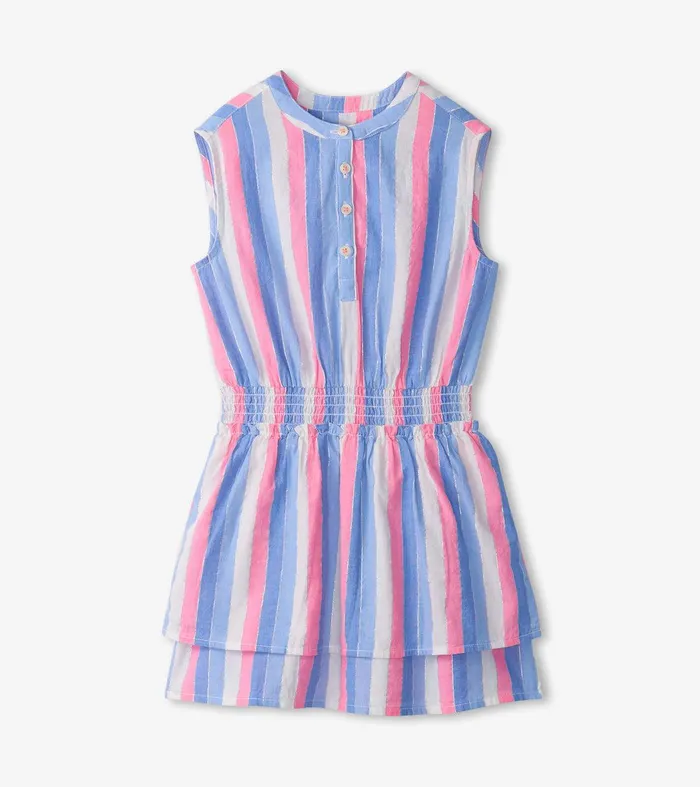 Girls Evening Sky Smocked Waist Dress Hatley