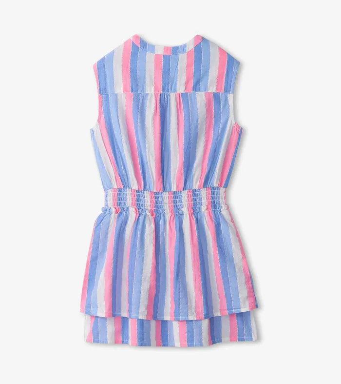 Girls Evening Sky Smocked Waist Dress Hatley