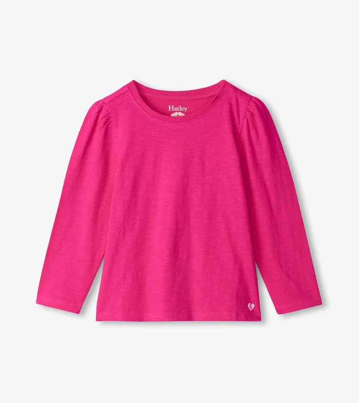 Girls Pink Long Sleeve Graphic Tee Hatley