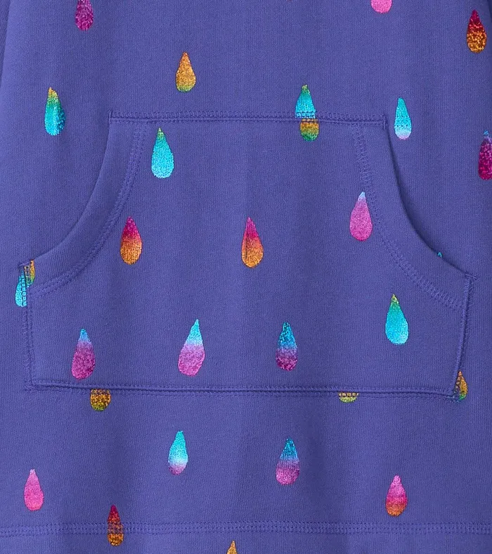 Girls Rainbow Raindrops Sweater Dress Hatley