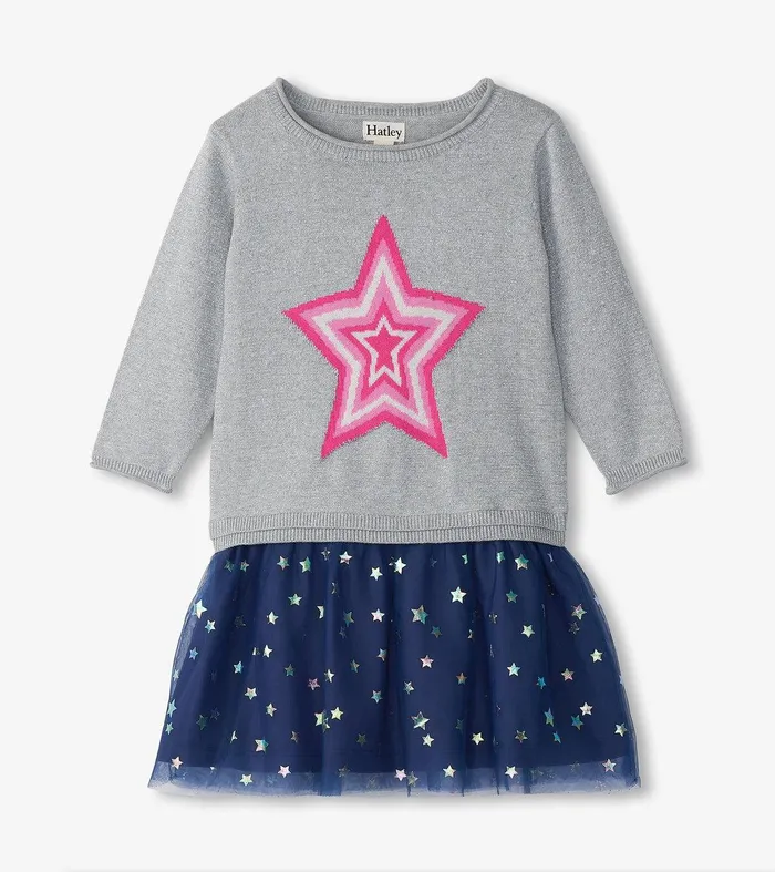 Girls Star Girl Sweater Dress Hatley