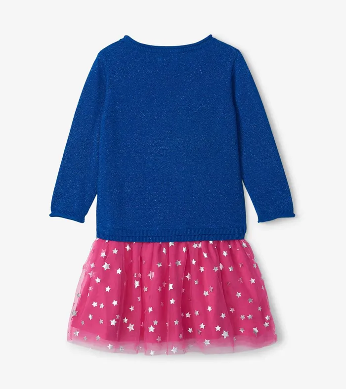 Girls Star Power Drop Waist Tulle Dress Hatley