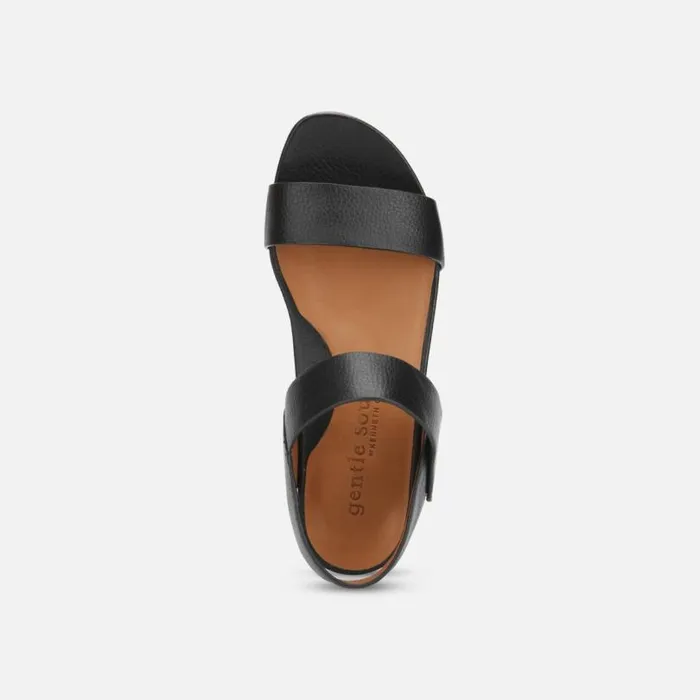 Gisele Two Band Wedge Sandal Black Women Kenneth Cole Gentle Souls