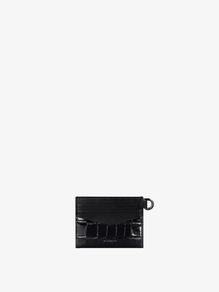 Givenchy 4G Card Holder In Crocodile Effect Leather Black Women Wallets and Card Holders Givenchy 4G Card Holder In Crocodile Effect Leather Black Women Wallets and Card Holders