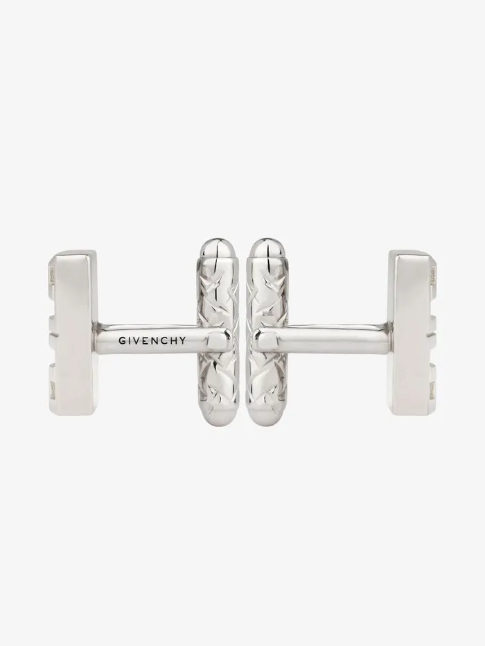 Givenchy 4G Cufflinks In Metal Silvery Men Key Rings and Other Accessories Givenchy 4G Cufflinks In Metal Silvery Men Key Rings and Other Accessories