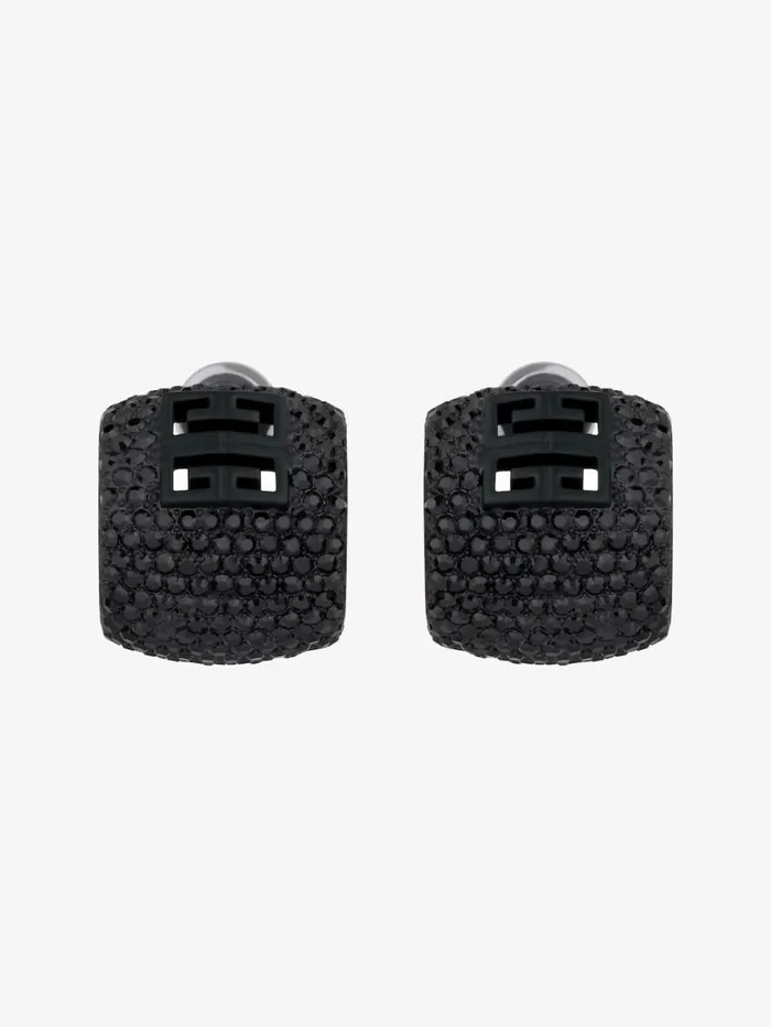 Givenchy 4G Earrings In Metal With Crystals Black Women Jewelry