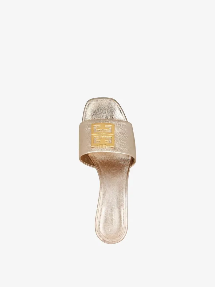 Givenchy 4G Mules In 4G Lurex Embroidery Dusty Golden Women Heels Givenchy 4G Mules In 4G Lurex Embroidery Dusty Golden Women Heels