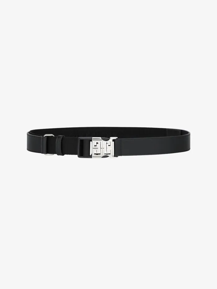 Givenchy 4G Release Buckle Belt In Leather And Webbing Black Men Belts
