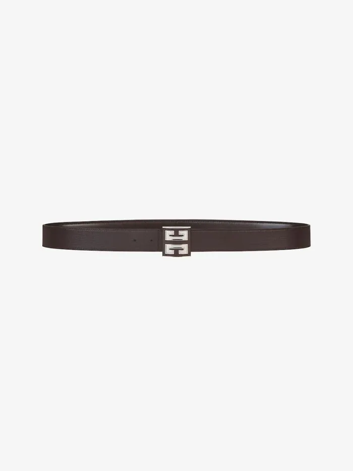 Givenchy 4G Reversible Belt In 4G Classic Leather Dark Brown Men Belts Givenchy 4G Reversible Belt In 4G Classic Leather Dark Brown Men Belts