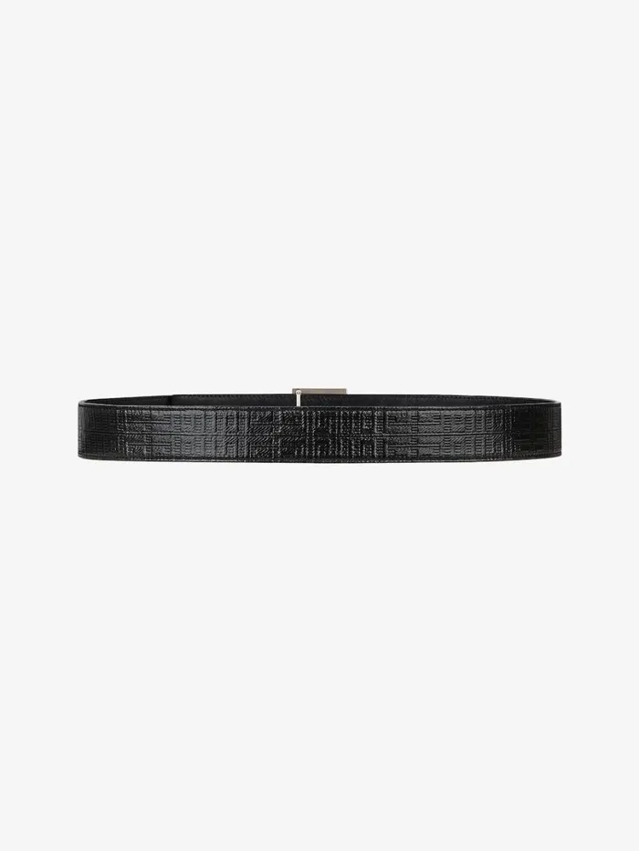 Givenchy 4G Reversible Belt In Leather And 4G Coated Canvas Black Men Belts Givenchy 4G Reversible Belt In Leather And 4G Coated Canvas Black Men Belts