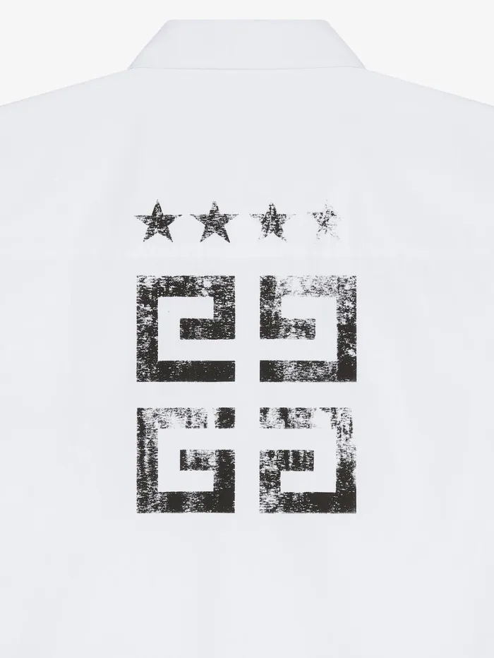 Givenchy 4G Stars Shirt In Poplin White Men Shirts Givenchy 4G Stars Shirt In Poplin White Men Shirts