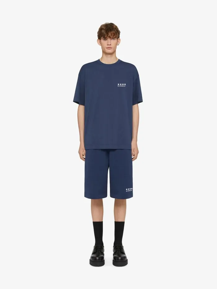 Givenchy 4G Tshirt In Cotton Deep Blue Men TShirts