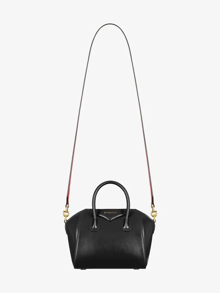 Givenchy Antigona Toy Bag In Box Leather Blackred Women Crossbody Bags