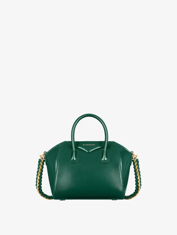 Givenchy Antigona Toy Bag In Box Leather Emerald Green Women Crossbody Bags