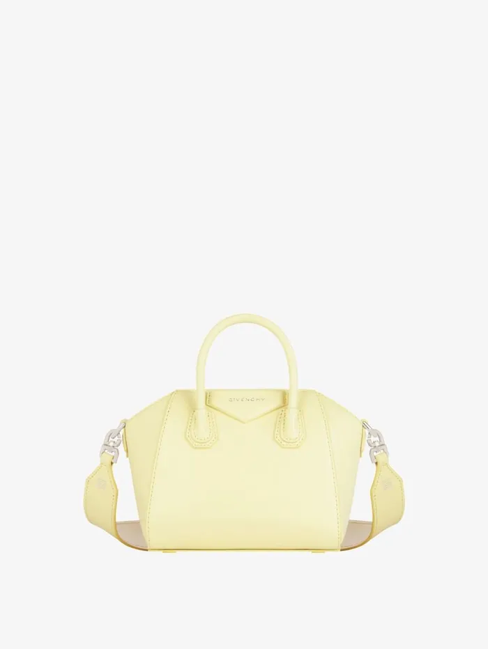 Givenchy Antigona Toy Bag In Box Leather Soft Yellownatural Beige Women Crossbody Bags
